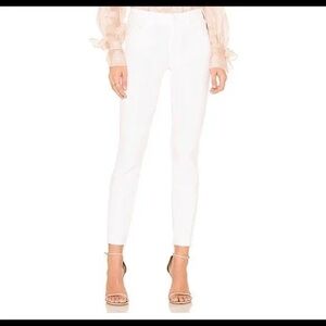 Mother High Waisted Ankle Looker Fray in White - NWT